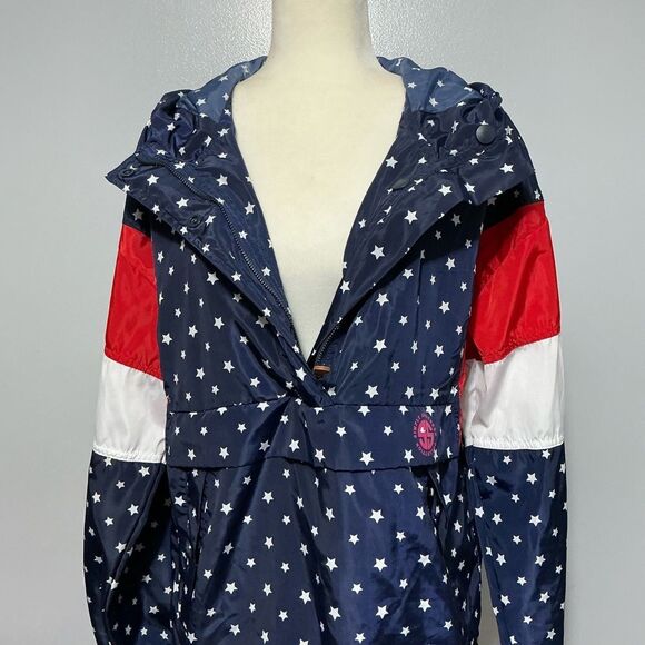 SIMPLY SOUTHERN quarter zip polyester flag wind jacket size L - Picture 1 of 9